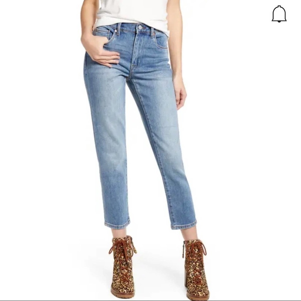 Blank Nyc Size 24 Madison Ankle Crop High Rise Straight Jeans After‎ Party NEW